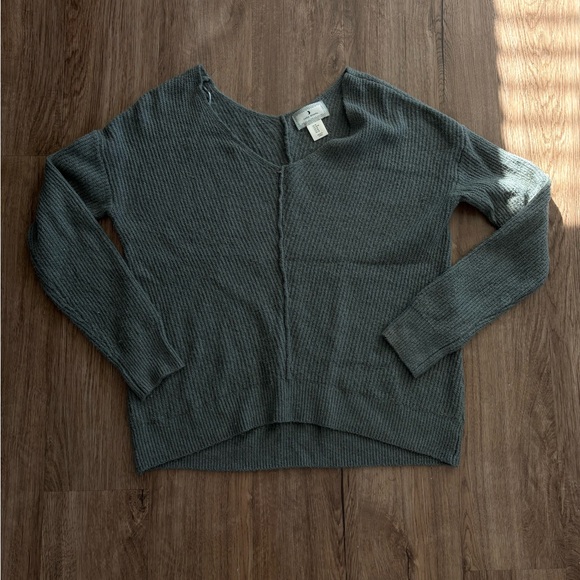 Ruby Moon Charcoal V-Neck Sweater - Picture 1 of 2